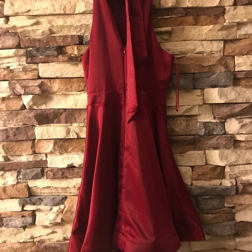 Akira Red Velvet Mini Dress - Picture 5 of 5